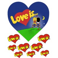 Вафельная картинка  "Love is" 2 (а4)