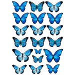 Вафельная картинка  "Бабочки №6" (а4)