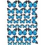 Вафельная картинка  "Бабочки №9" (а4)