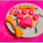 Силиконовый молд "Лапки и косточки"