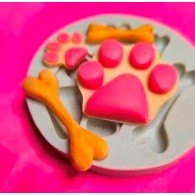 Силиконовый молд "Лапки и косточки"